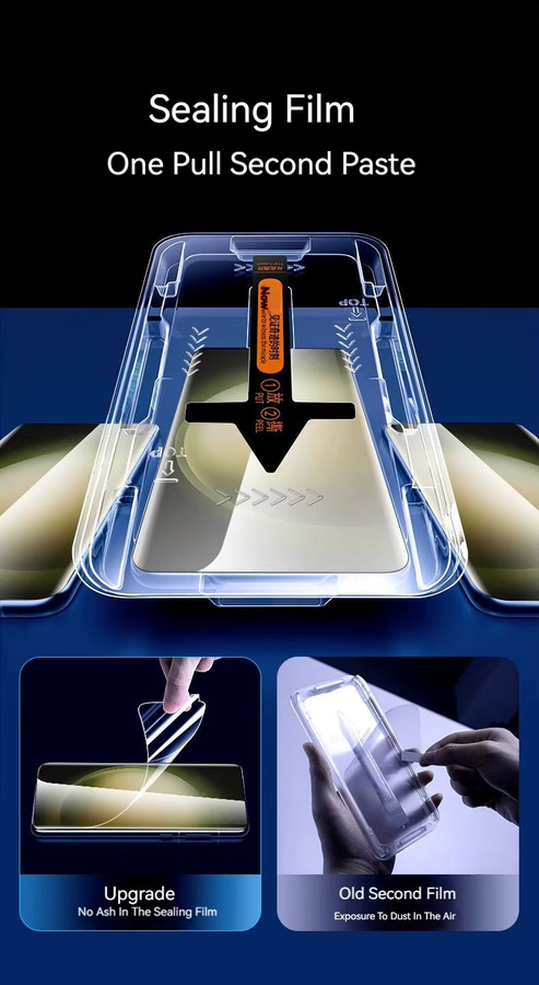 Samsung Panzerglas Displayschutzfolie mit Sichtschutz für Galaxy S26 Ultra, S25 Edge, S24 Ultra, S23+, S22+, S21+ in Transparent - Bild 4