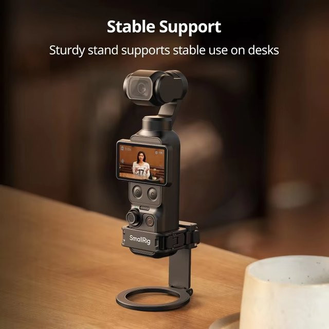 SmallRig 6003 6004 Magnetischer Rabbit Cage für DJI Osmo Pocket 4, 270 Grad verstellbarer Arca Swiss 1/4 Zoll Schraub-Tischhalter, Schwarz - Bild 1