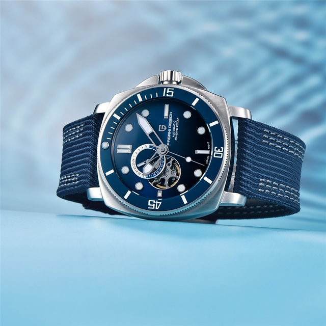 PAGANI DESIGN Armbanduhr, Automatik, Edelstahl, Saphirglas, Schwarz, Herren - Bild 1
