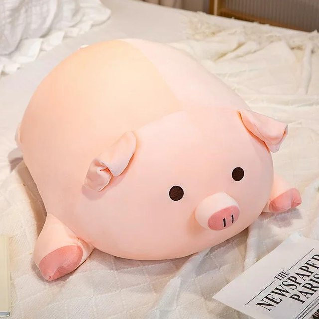 Yiran toy Rosa Liegendes Schwein Puppe Plüschtier, 40cm - Bild 1