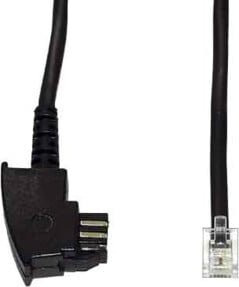 e+p Telefon-Anschlusskabel T 44/3 in Schwarz, Länge: 3 m - Bild 1