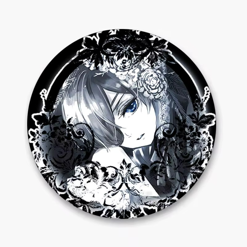 Brosche Black Butler Ciel Phantomhive, Emaille-Pin, rund - Bild 7