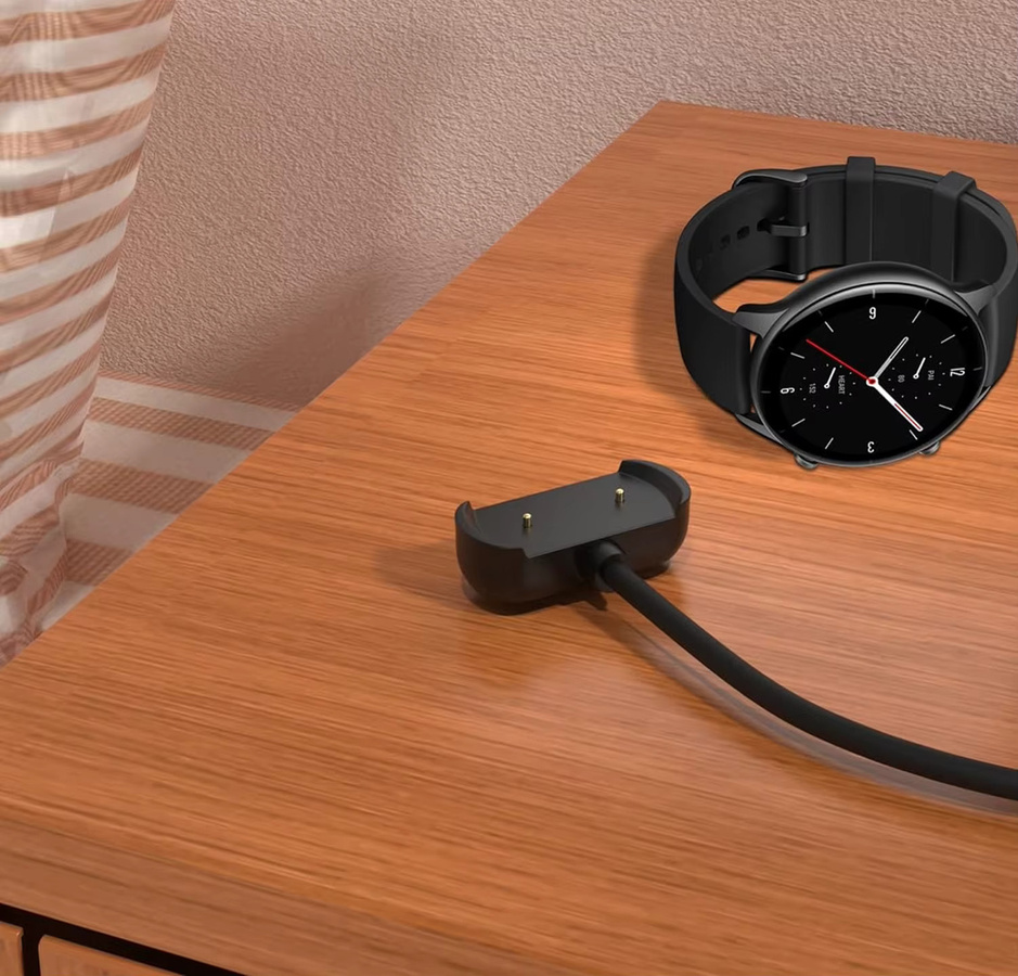 Magnetisches USB-Ladekabel für Amazfit Smartwatches Bip 5, Bip 3, GTS 4 Mini, GTR 2, GTS 2, Pop und Aktiv in Schwarz - Bild 3