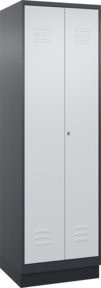 C+P PSA Doppel-Spind Classic PLUS mit Sockel, 2 Abteile, Anthrazit/Grau, B/T/H: 195 x 60 x 50 cm - Bild 1