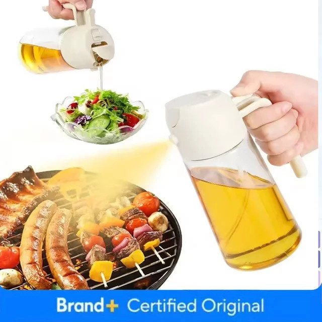 Amagi Glas Öl Spray Flasche in Transparent, Dual-Use Küchenutensil zum Sprühen und Gießen - Bild 1