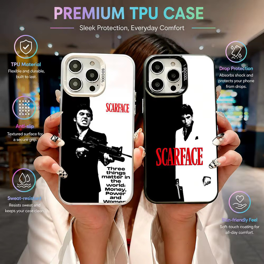 Scarface Handyhülle Aurora TPU-Hülle für iPhone 11 bis iPhone 17 Pro Max, stoßfest und schlank, mehrfarbig und pink - Bild 2