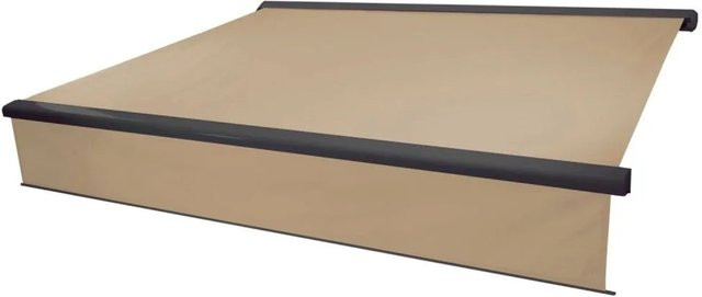 Elektrische Vollkassetten-Markise H124 mit ausfahrbarem Volant aus Polyester in Creme und Anthrazit, B/T: 4 x 3 m - Bild 2