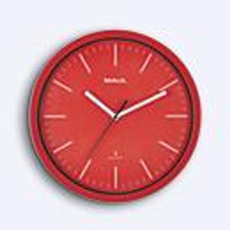 MAUL Funk Wanduhr rund in Rot-Weiß aus Kunststoff und Glas mit Durchmesser: 30,5 cm - Bild 4
