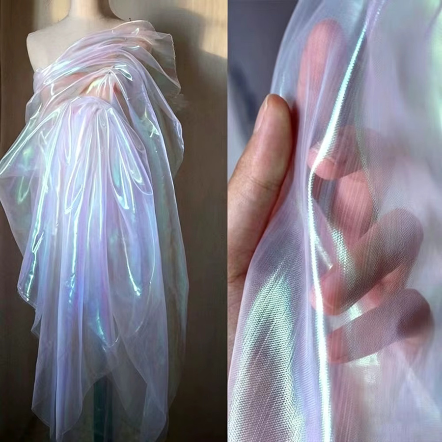 Findohope Meerjungfrau Tüll Organza Stoff in Blau und Multicolour für Hochzeitsdekoration und DIY-Projekte, Breite: 150 cm, Länge: 1 m - Bild 4