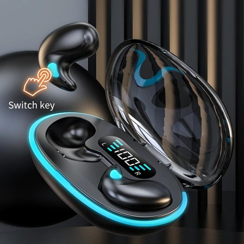 Kebidumei Invisible Sleep Wireless-Ohrhörer, Mini-Bluetooth 5.3 In-Ear-Headsets mit Ladehülle, Geräuschunterdrückung und HiFi-Stereo-Sound, Schwarz - Bild 5