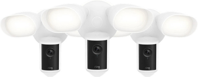 Ring Floodlight Kamera Wired Pro 2. Generation Weiß 3er-Pack mit Wi-Fi - Bild 1