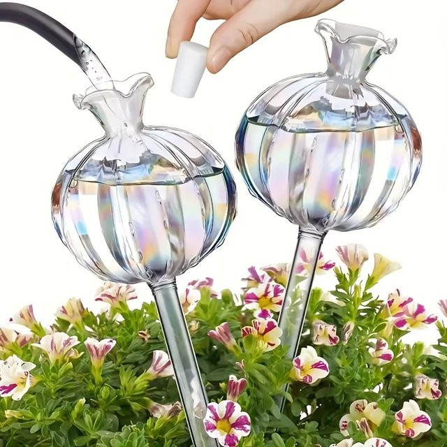 CZSAE Automatische Pflanzenbewässerung in Glühbirnenform aus transparentem Glas für einfache Bewässerung deiner Blumen und Pflanzen - Bild 1