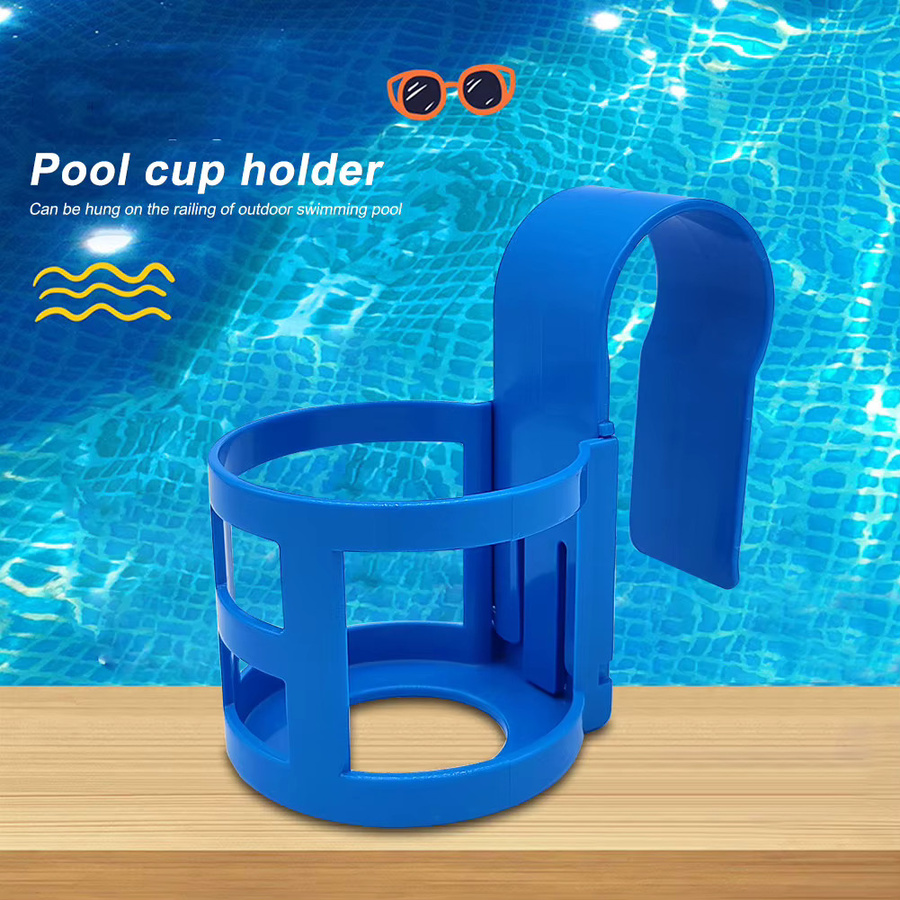 APWIKOGER Schwimmbad Getränkehalter und Ablage für Wasserbecher in Blau - Bild 2
