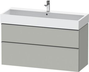Duravit Waschtischunterschrank D-Neo in Grau Matt, Wandmontage, B/T/H: 118,4 x 44,2 x 62,5 cm - Bild 1