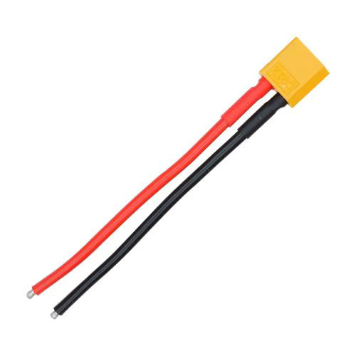 Aideepen XT60 Stecker Set mit männlichen und weiblichen Rundsteckern in Gelb für RC Lipo Batterien und 14 AWG Draht - Bild 2