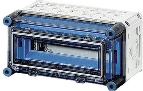 Hensel Kleinverteiler Mi 1111 Aufputz in Weiß und Transparent mit 12 Teilungen und 1 Reihe - Bild 1