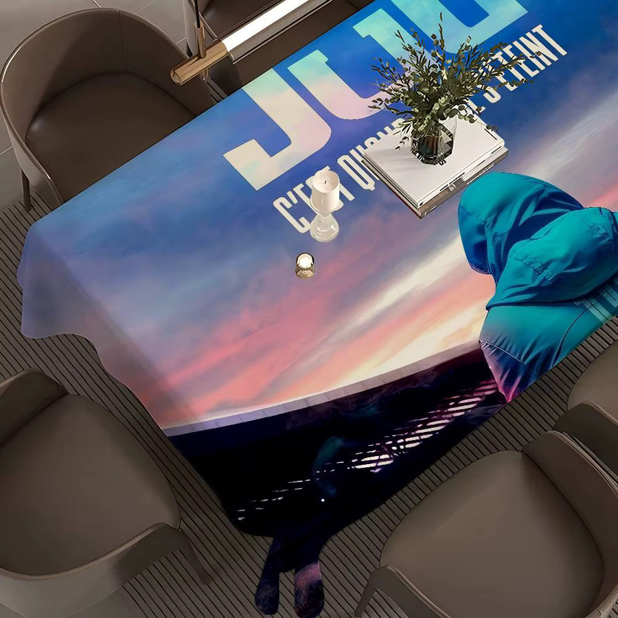 Singer J-JuL Home Rechteckige Tischdecke mit grafischem Muster, Wasserabweisend und Schmutzabweisend, Mehrfarbig - Bild 2