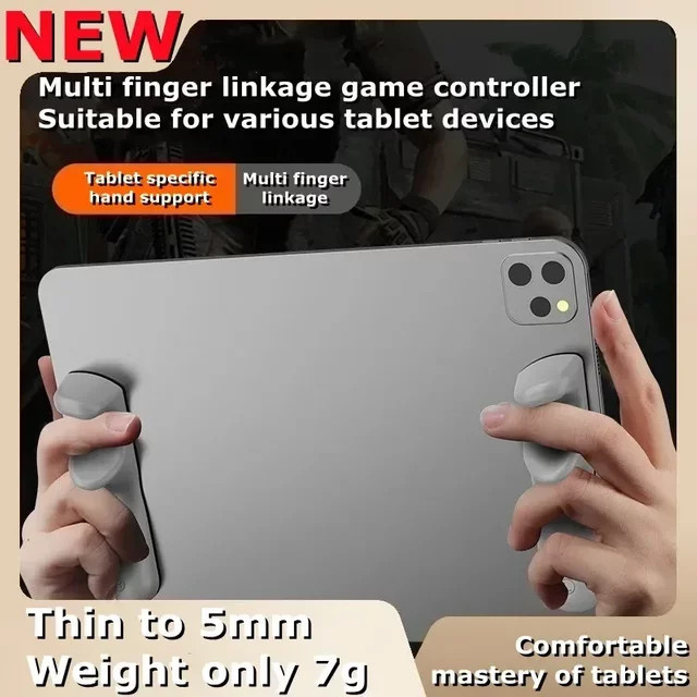 2er-Set Multi-Finger Gamepad Joystick Controller für PUBG L1R1 Shooter, kompatibel mit iPad, iOS und Android Tablets - Bild 1