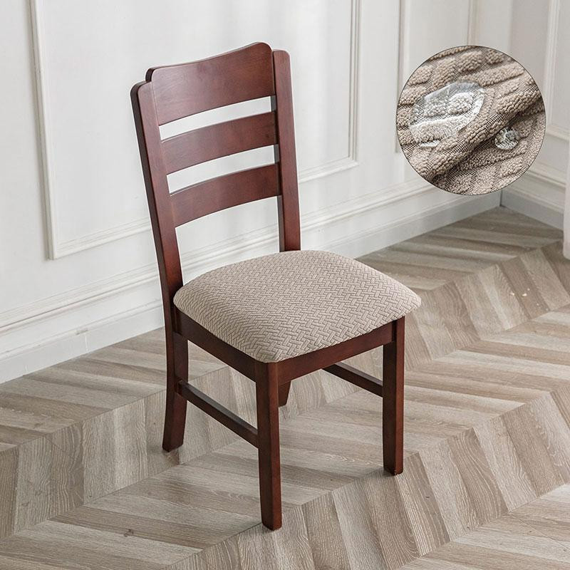 Wasserdichter Stretch-Sitzbezug für Esszimmerstühle von Lellen in Karo-Optik, waschbar, Farben: Schwarz, Grau, Silber - Bild 2