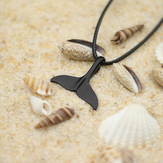 Wucifang Jewelry Anhänger Halskette, Ozean Tiere, Schwarz, Unisex - Bild 1