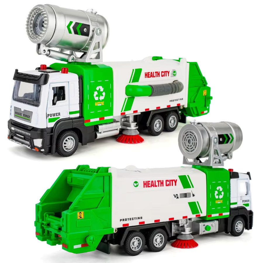 MAKEDA Vakuum-Kehrmaschinenfahrzeug, Urbaner Anti-Dunst-LKW, Modellauto, 1:32, Metall, Gummi - Bild 6