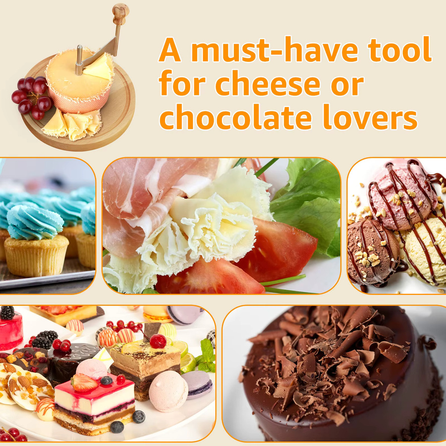 Willstar Choco Chipper Schokoladen- und Käsehobel für Dessert-Dekorationen, rund - Bild 2