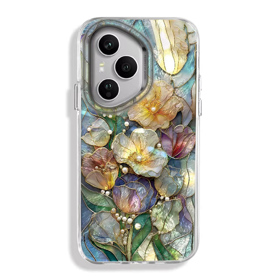 Honor Handy Schutzhülle mit Vollbild-Blumendesign für Honor 400 200 90 Smart Pro Magic7 6 5 70 Lite X9b X9a X9c X8a X8b X8c X6c X7b X7c in Multicolour - Bild 3