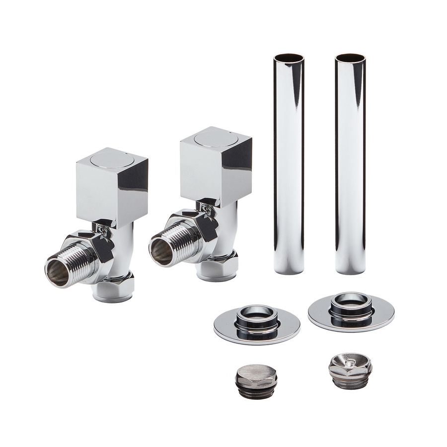 Hudson Reed Winkelventilset aus Messing mit Rohrstücken, 1/2 Zoll, Chrom - Bild 1