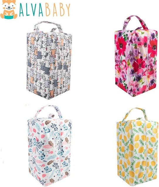 Alvababy Windel Pod wasserdichte Wickeltasche aus Textil mit doppelten TPU-Schichten, Mehrfarbig, Waschbar - Bild 1
