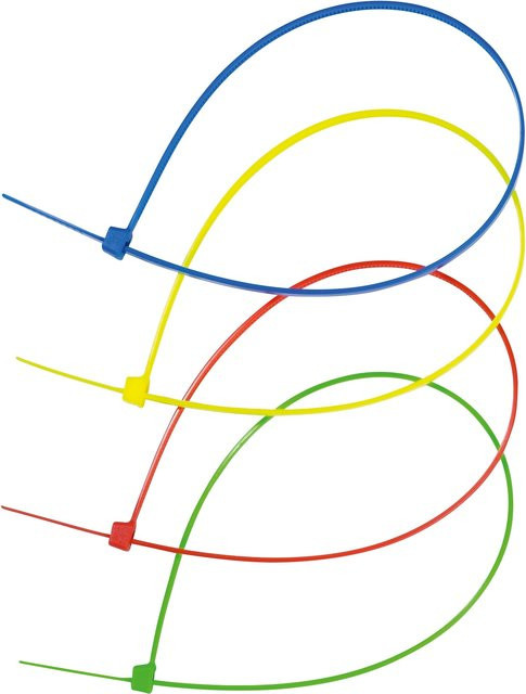 Vivanco Kabelbinder aus Nylon in Multicolor, 100 Stück, Länge: 200 mm, Breite: 4,6 mm - Bild 1
