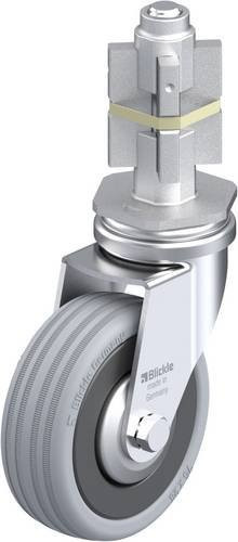 Blickle LRA-VPA 75G-FA-E05 Lenkrolle aus Stahl und Kunststoff in Grau, Silber und Schwarz mit 75 mm Rad-Durchmesser und 60 kg Tragfähigkeit - Bild 1