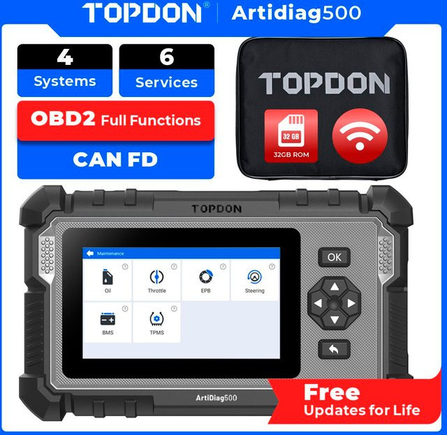 TOPDON Artidiag500 Bluetooth Auto-Diagnosegerät mit vollen OBD2-Funktionen - Bild 1