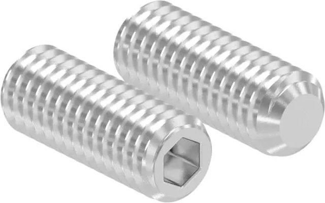 FeNau Gewindestift Edelstahl A2 M6 x 16 mm DIN 913 mit Kegelkuppe und Innensechskant in Silber - Bild 1