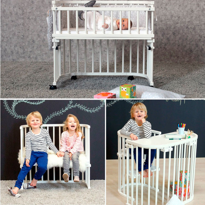 Babybay Beistellbett Maxi Comfort Plus aus Buche in Weiß, B/T: 89 x 51 cm - Bild 2