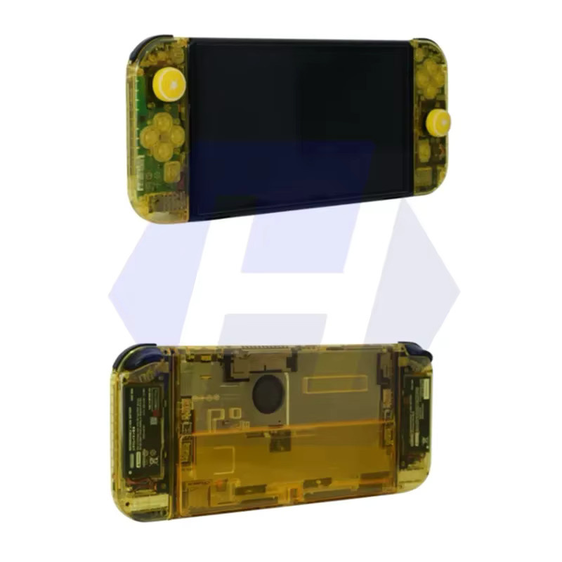 Transparente Ersatzgehäuse-Sets für Nintendo Switch OLED inklusive Rückplatte, Ständer und Joycon-Gehäuse mit ABXY-Tasten - Bild 3