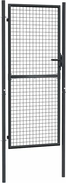 vidaXL Gitter-Gartentor aus verzinktem Stahl in Grau, Breite: 100 cm, Höhe: 200 cm - Bild 1