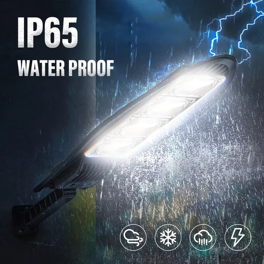 ESMARTER LED-Solarleuchte in Schwarz mit Bewegungsmelder und Fernbedienung als wasserdichte Garten-Wandleuchte und Flutlicht für den Außenbereich - Bild 3