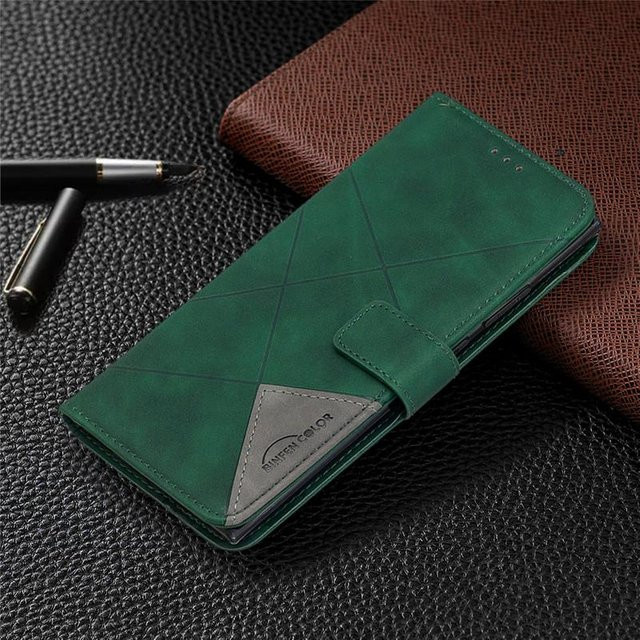 Luxus Leder Handyhülle als Brieftasche für Nokia G21 G11 G20 in Grün - Bild 1