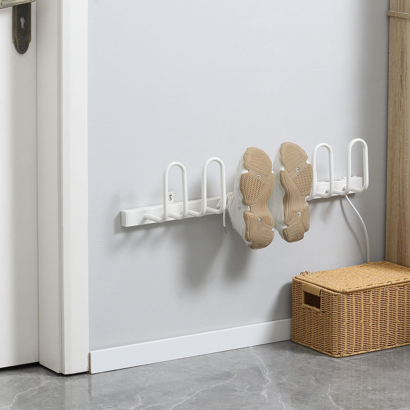 HOMCOM Elektrischer Schuhtrockner in Weiß für 3 Paar Schuhe mit 60 W und Wandmontage inklusive Trockengestell für Handschuhe und Socken - Bild 2
