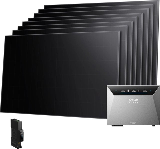 Anker SOLIX Balkonkraftwerk mit 8x480 Wp Solarpanels, Solarbank E5000 Pro und Smart Meter Gen 2 in Schwarz - Bild 1