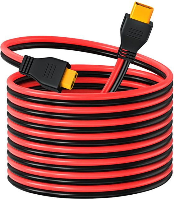 ZAEGIRZ XT60 Stecker auf Buchse Adapter mit 6 m Kabel 12 AWG für Solargeneratoren von ALLPOWERS, Ecoflow Delta, River, Anker SOLIX, Bluetti und DJI - Bild 1