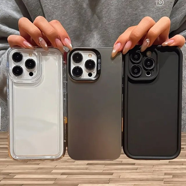 3-teiliges IMD-Airbag-Schutzset aus Bambusfaser für Apple iPhone 11 bis 17 Pro Max Serie in Multicolour - Bild 1