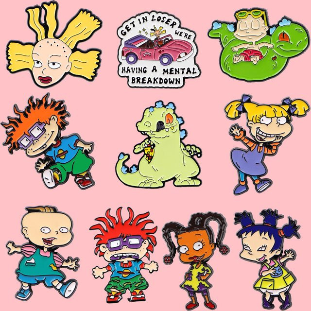 Emaille-Brosche, Cartoon-Film, Bunt, Unisex - Bild 1