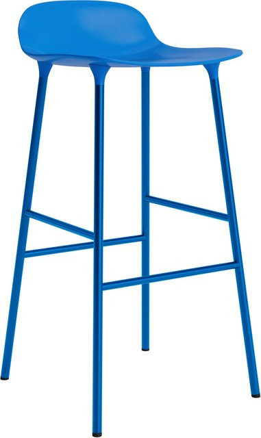 Normann Copenhagen Form Barstuhl mit Metallgestell in Blau im skandinavischen Design - Bild 1