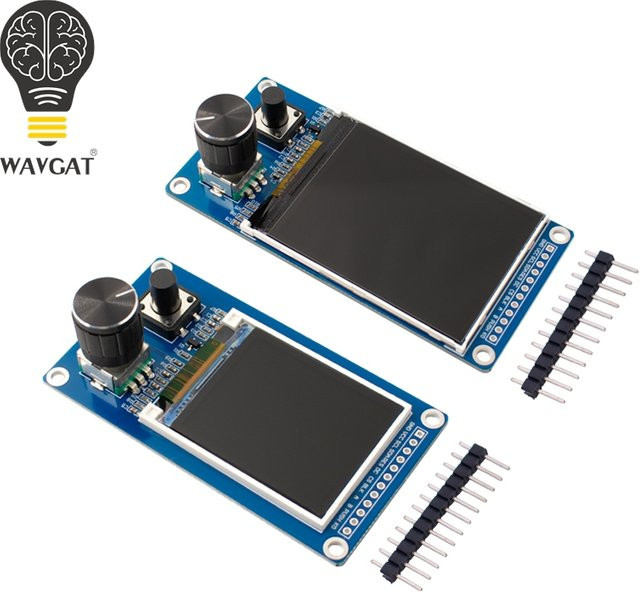 WAVGAT TFT-Bildschirm mit EC11 Drehgeber-Kombinationsmodul und SPI-Schnittstelle in Blau für Arduino (1,8 Zoll oder 2,4 Zoll) - Bild 1