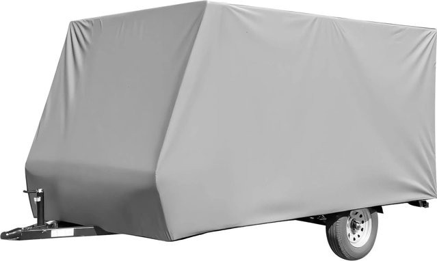 Wiltec Wohnwagen Schutzhülle Caravan Abdeckung in Grau, B/T/H: 520 x 225 x 220 cm - Bild 1