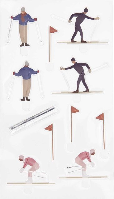 Rico Design Figurico Gelsticker Skifahrer PVC - Bild 1
