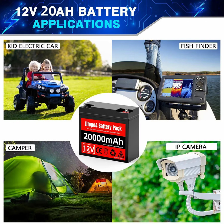 Aleaivy LiFePo4 Akku 12 V 20 Ah mit integriertem BMS in Schwarz - Bild 4