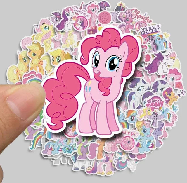 Hasbro My Little Pony Aufkleber, Pinkie Pie Rainbow Dash, 100 Stück - Bild 1