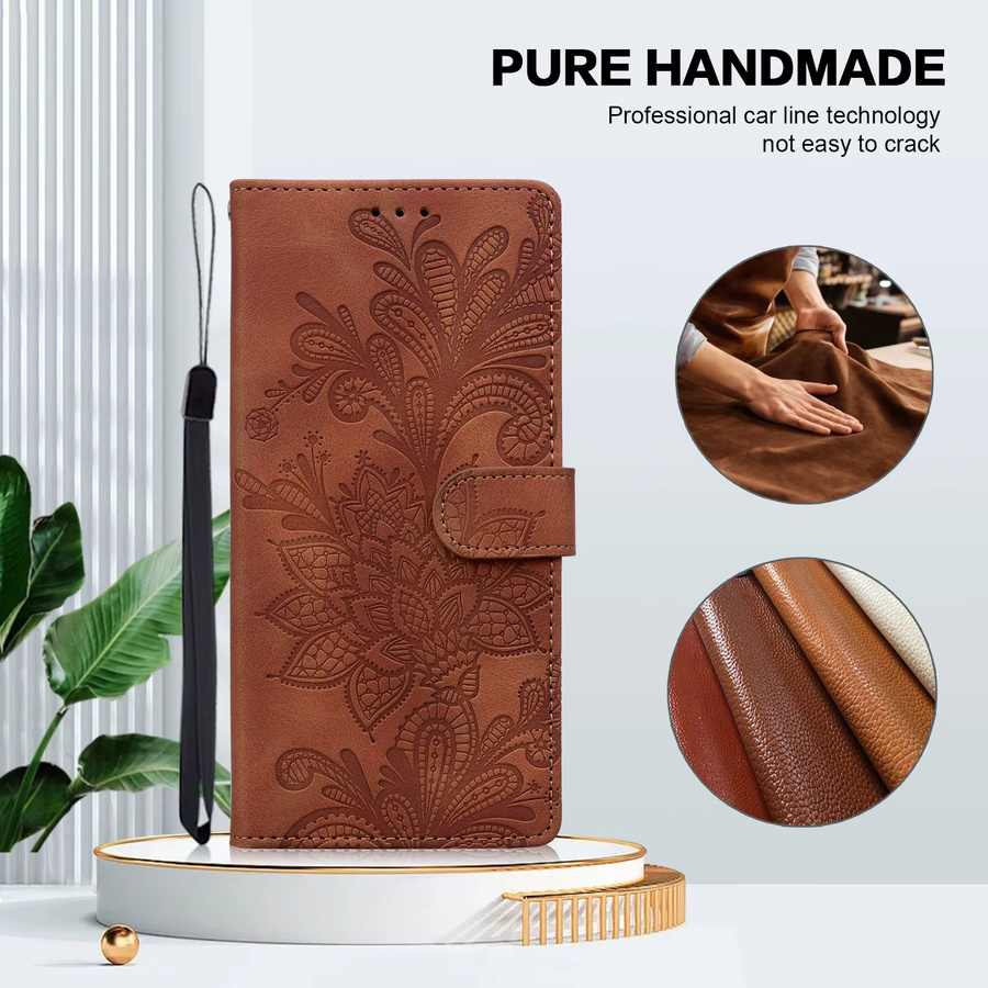 Magnetische Leder Flip Wallet Schutzhülle für Samsung Galaxy A51 A52s A53 A54 A55 A56 A70 A70s A71 A72 A73 A01 A02s A10 A11 4G/5G in Braun - Bild 4